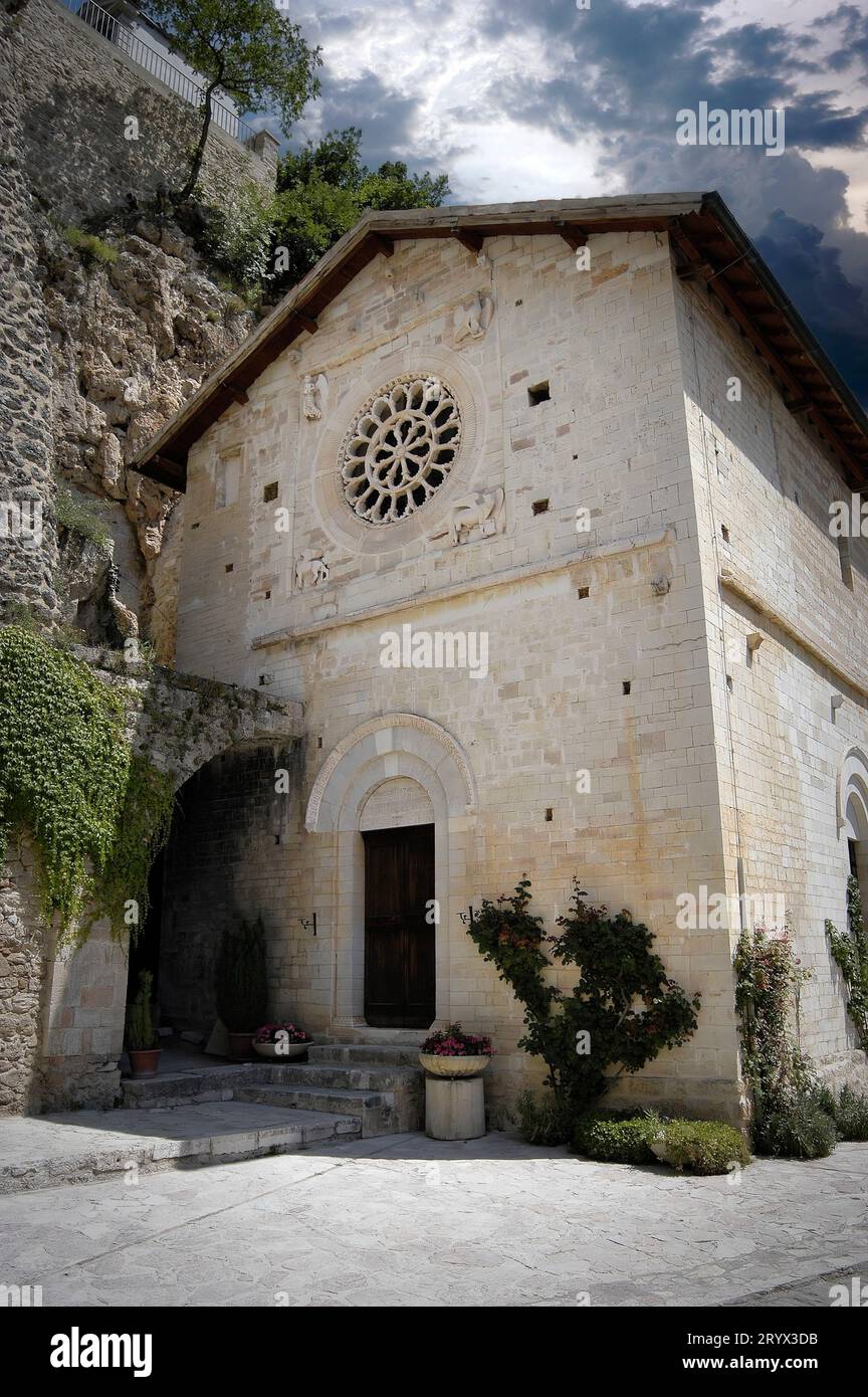 Italia Umbria Valnerina Preci Abbazia di San Eutizio Foto Stock