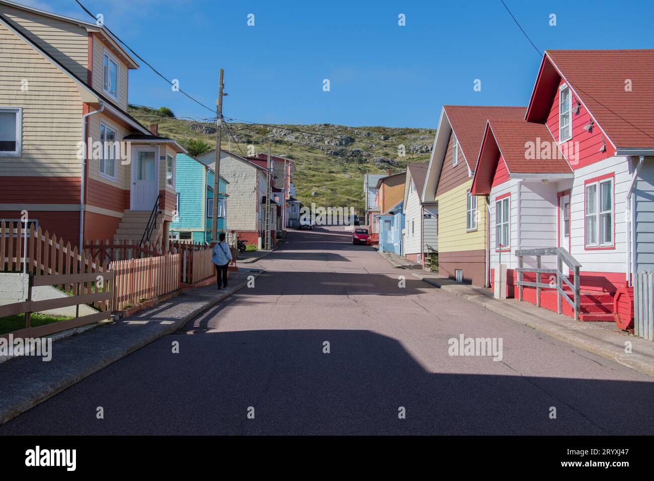 rue Marcel Bonin, St Pierre, Francia Foto Stock