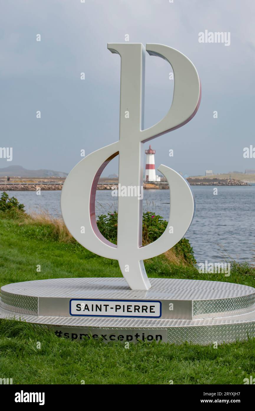 Benvenuto al St. Pierre, Francia Foto Stock