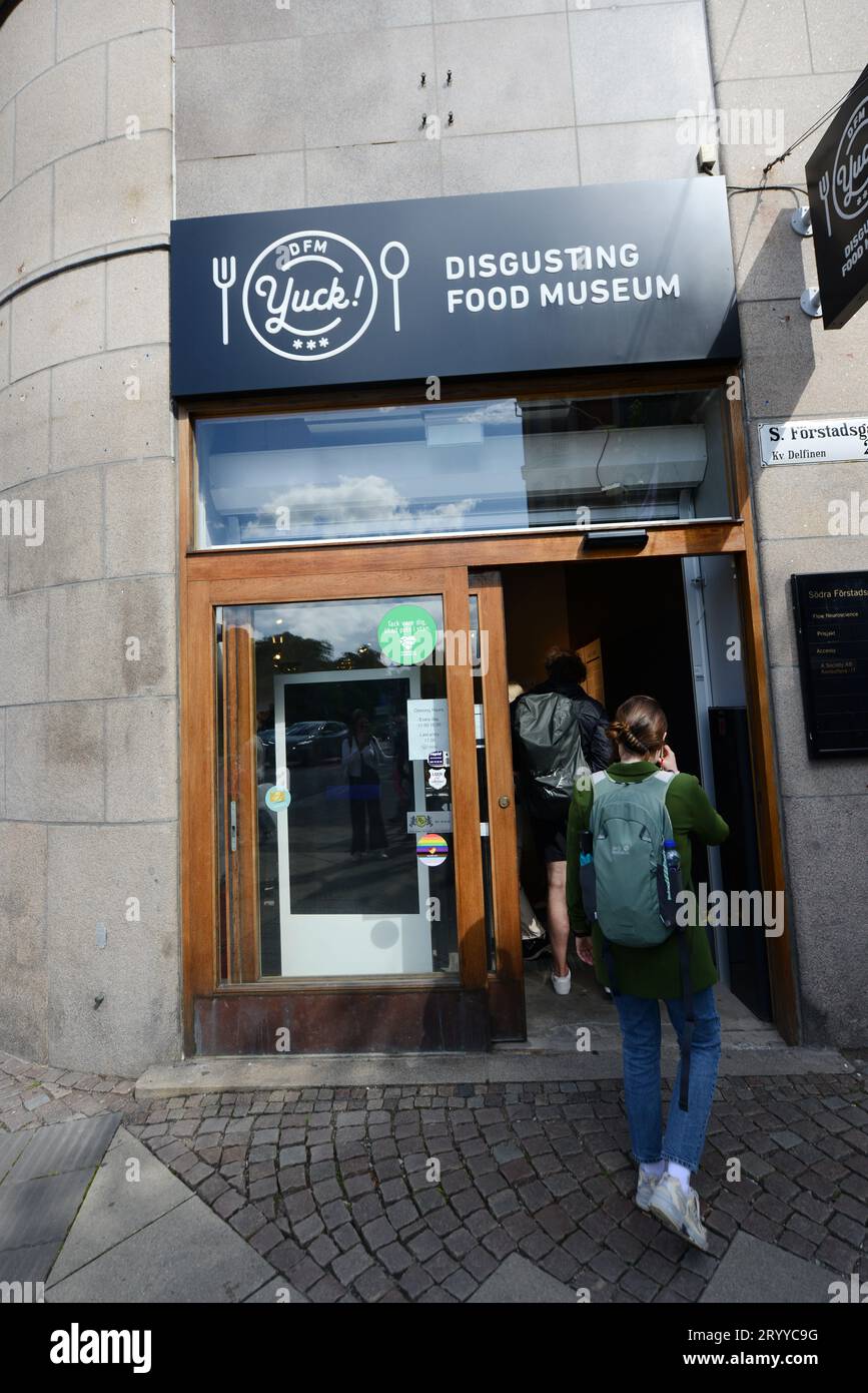 Il Museo del cibo disgustoso di Malmö, Svezia. Foto Stock