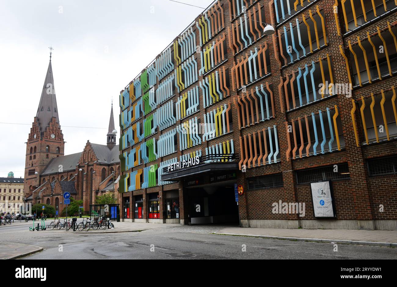 St Chiesa di Pietro nel centro storico di Malmö, Svezia. Foto Stock