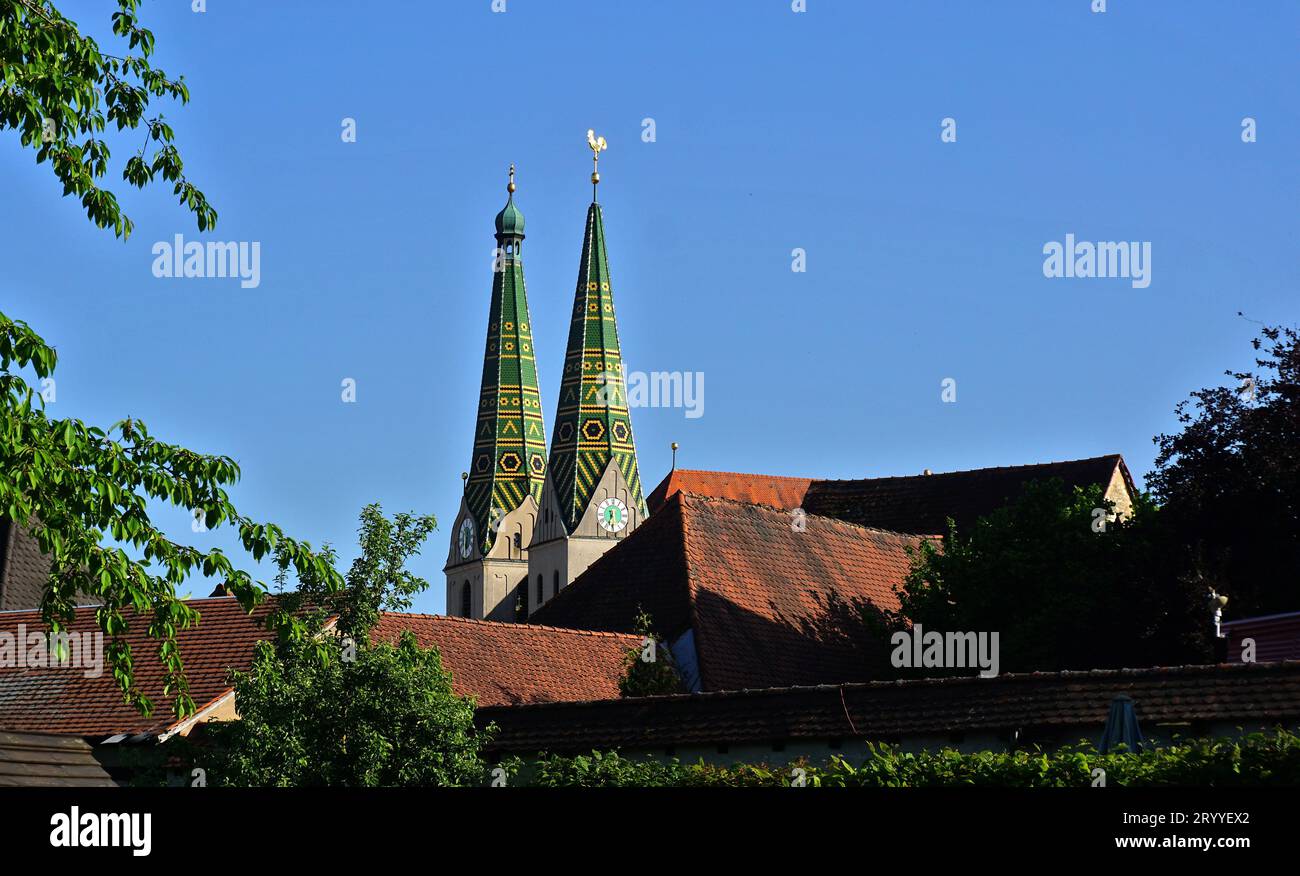 Chiesa parrocchiale cittadina di St. Walburga a Beilngries nel AltmÃ¼hltal, alta Baviera, Germania Foto Stock