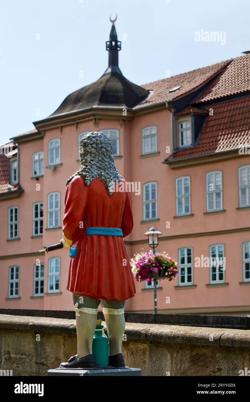 Figura del medico e guaritore miracoloso Dr. Eisenbart, Hannover Muenden, Germania, Europa Foto Stock