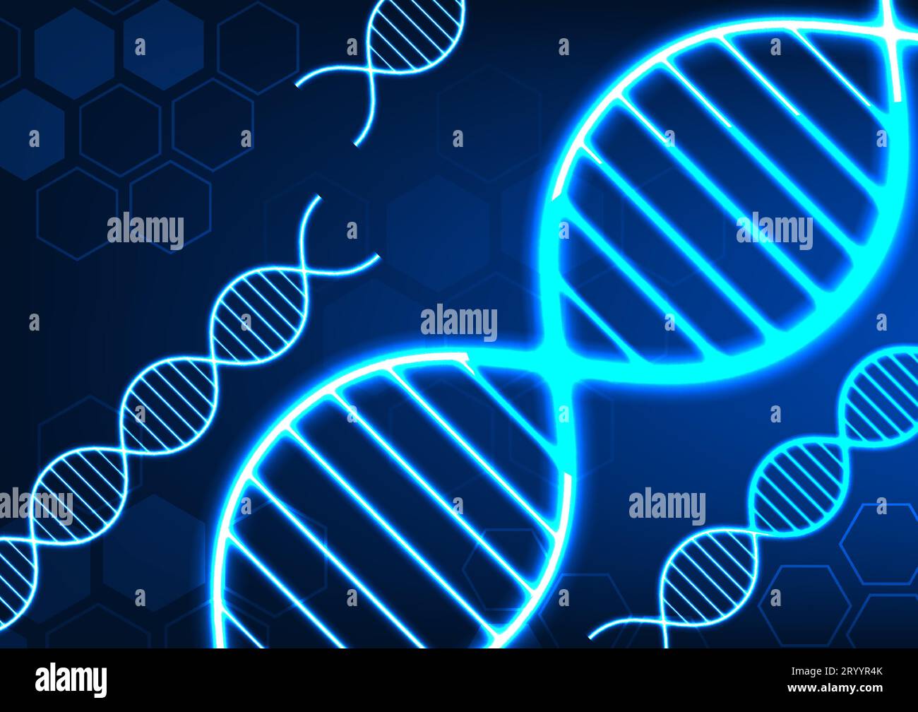 Lo sfondo della tecnologia della struttura molecolare del DNA mostra la connessione della struttura del DNA per le informazioni utilizzate in medicina adatte per lavori di poster e. Illustrazione Vettoriale
