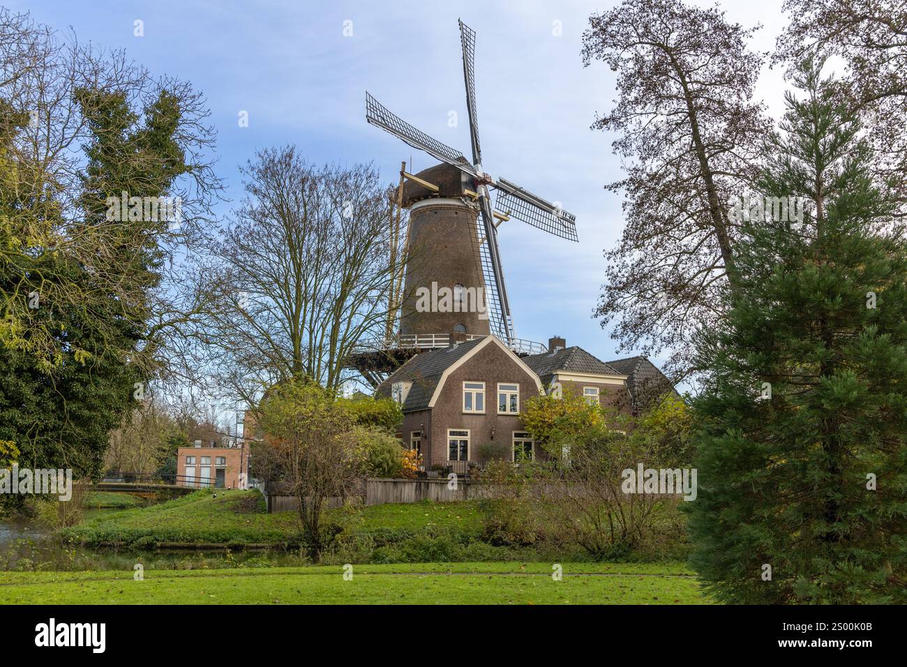 Culemborg Mill 'De Hoop' il mulino De Hoop è un mulino per affumicatura costruito nel 1854. Foto Stock