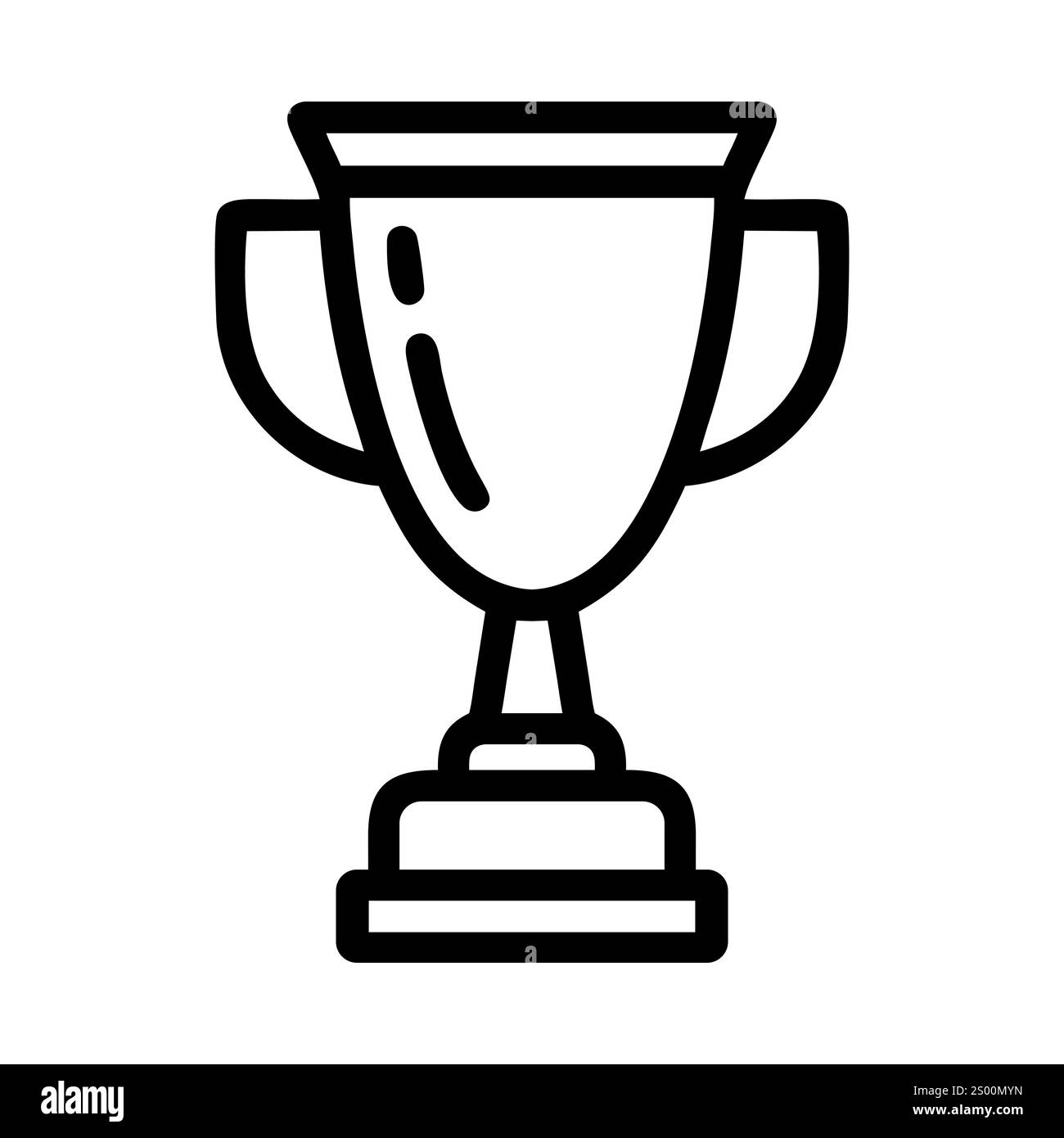 Coppa dei trofei che rappresenta la vittoria e il successo nella competizione Illustrazione Vettoriale