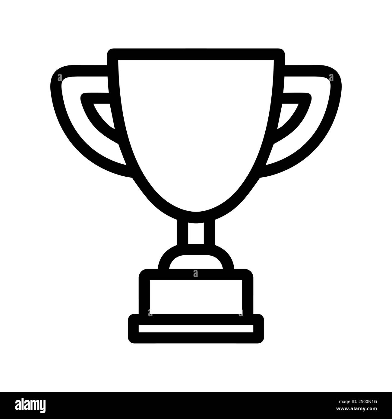 Coppa dei trofei che rappresenta la vittoria e il successo nella competizione Illustrazione Vettoriale