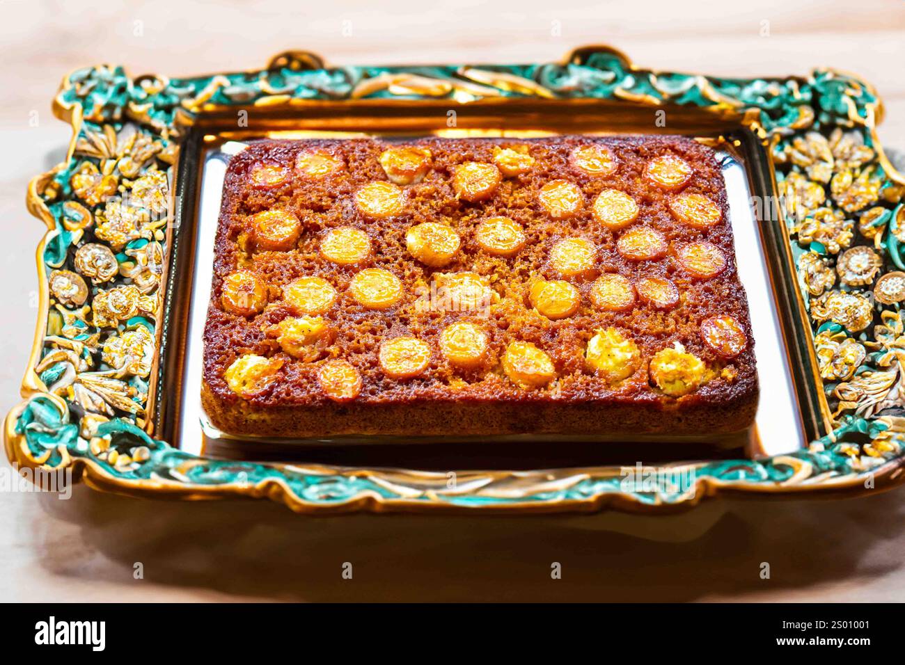 Tradizionale torta di banana brasiliana caramellata. Cibo brasiliano Foto Stock