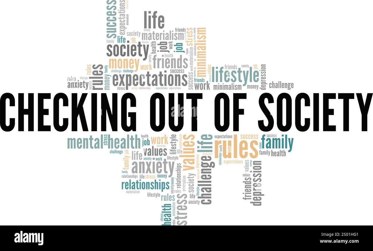 Analisi del progetto concettuale Word cloud della società isolato su sfondo bianco. Illustrazione Vettoriale