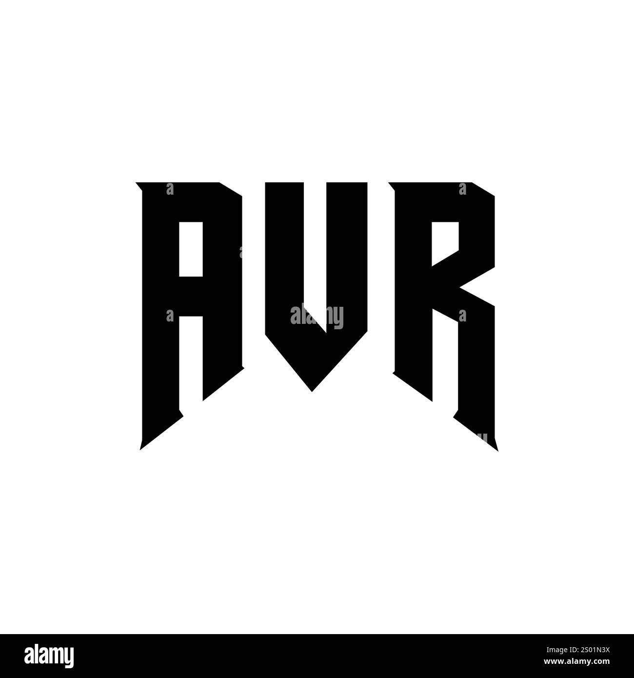 Design del logo lettera AVR per l'azienda tecnologica. Combinazione di colori bianco e nero con logo AVR. Logo AVR, vettore AVR, design AVR, icona AVR, alph AVR Illustrazione Vettoriale