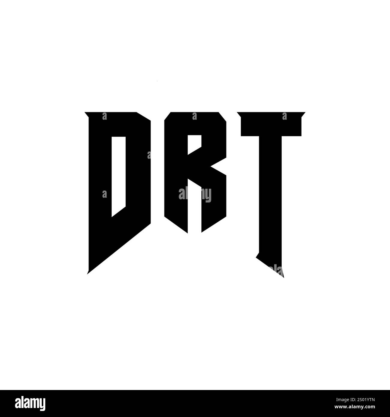 Design con logo DRT Letter per l'azienda tecnologica. Combinazione di colori bianco e nero con logo DRT. Logo DRT, vettore DRT, design DRT, icona DRT, DRT alph Illustrazione Vettoriale