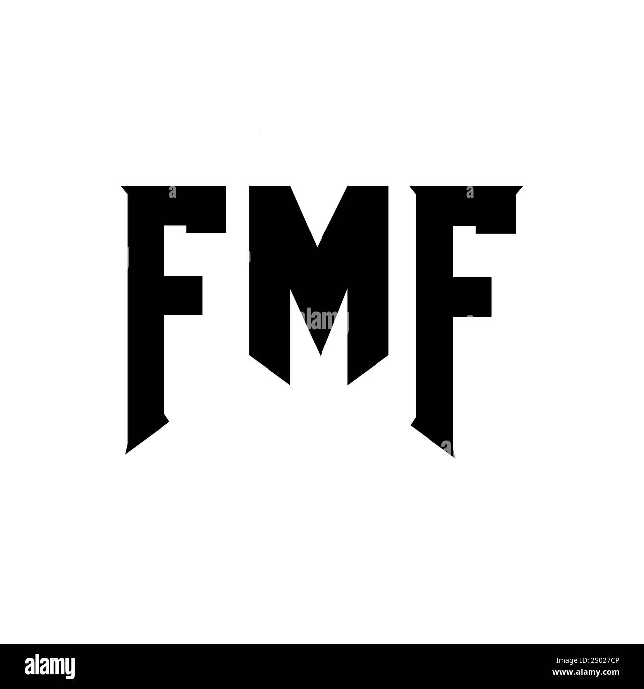 Logo FMF Letter per l'azienda tecnologica. Combinazione di colori bianco e nero con logo FMF. Logo FMF, vettore FMF, design FMF, icona FMF, FMF alph Illustrazione Vettoriale