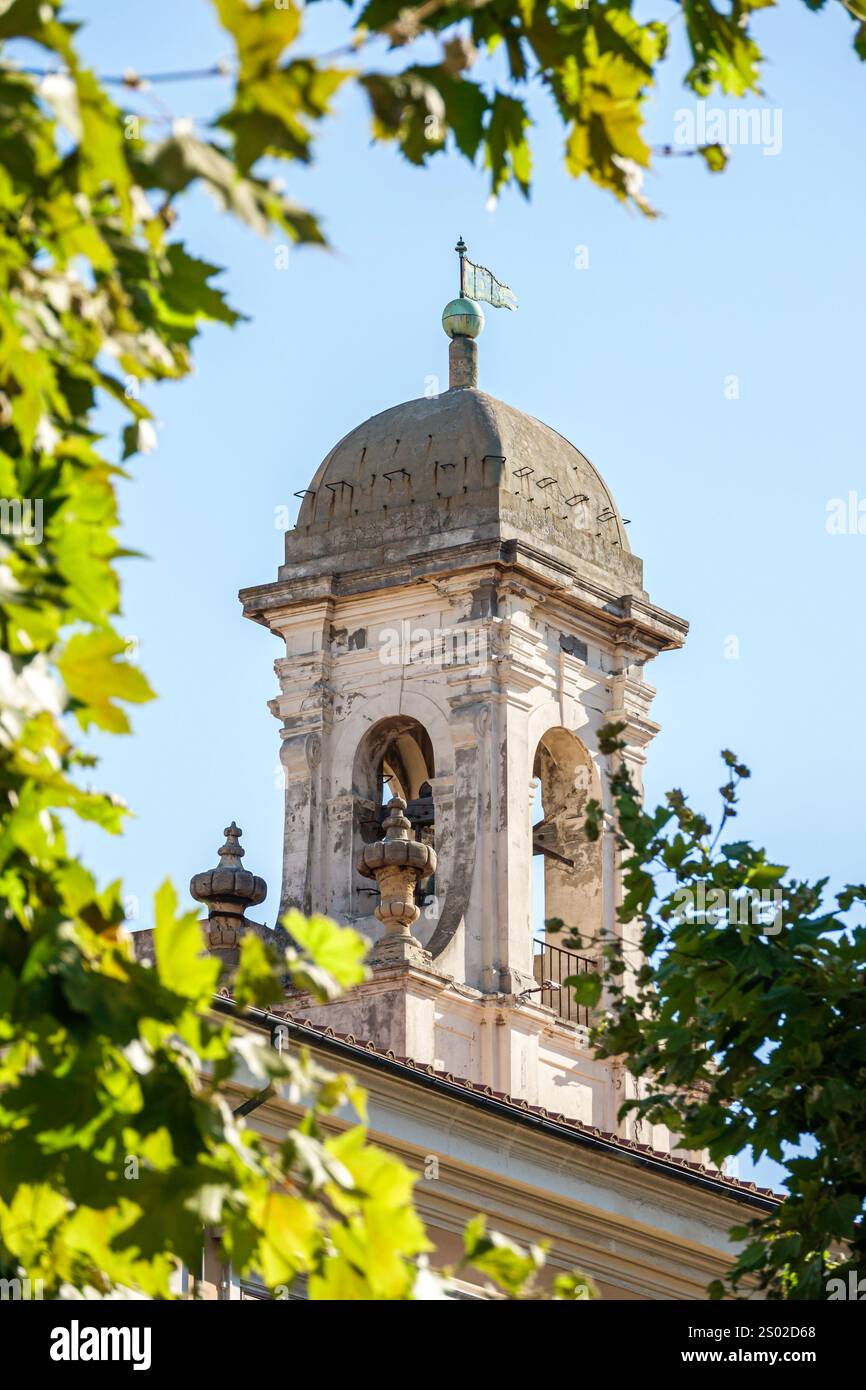 Livorno, Piazza del Municipio, via del porticciolo, il Palazzo Comunale, Municipio, campanile, edificio municipale, uffici governativi, finestre ad arco, S. Foto Stock