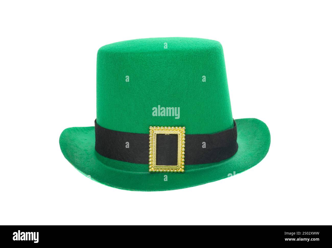 Cappello di San Patrizio isolato su uno sfondo bianco. Foto Stock