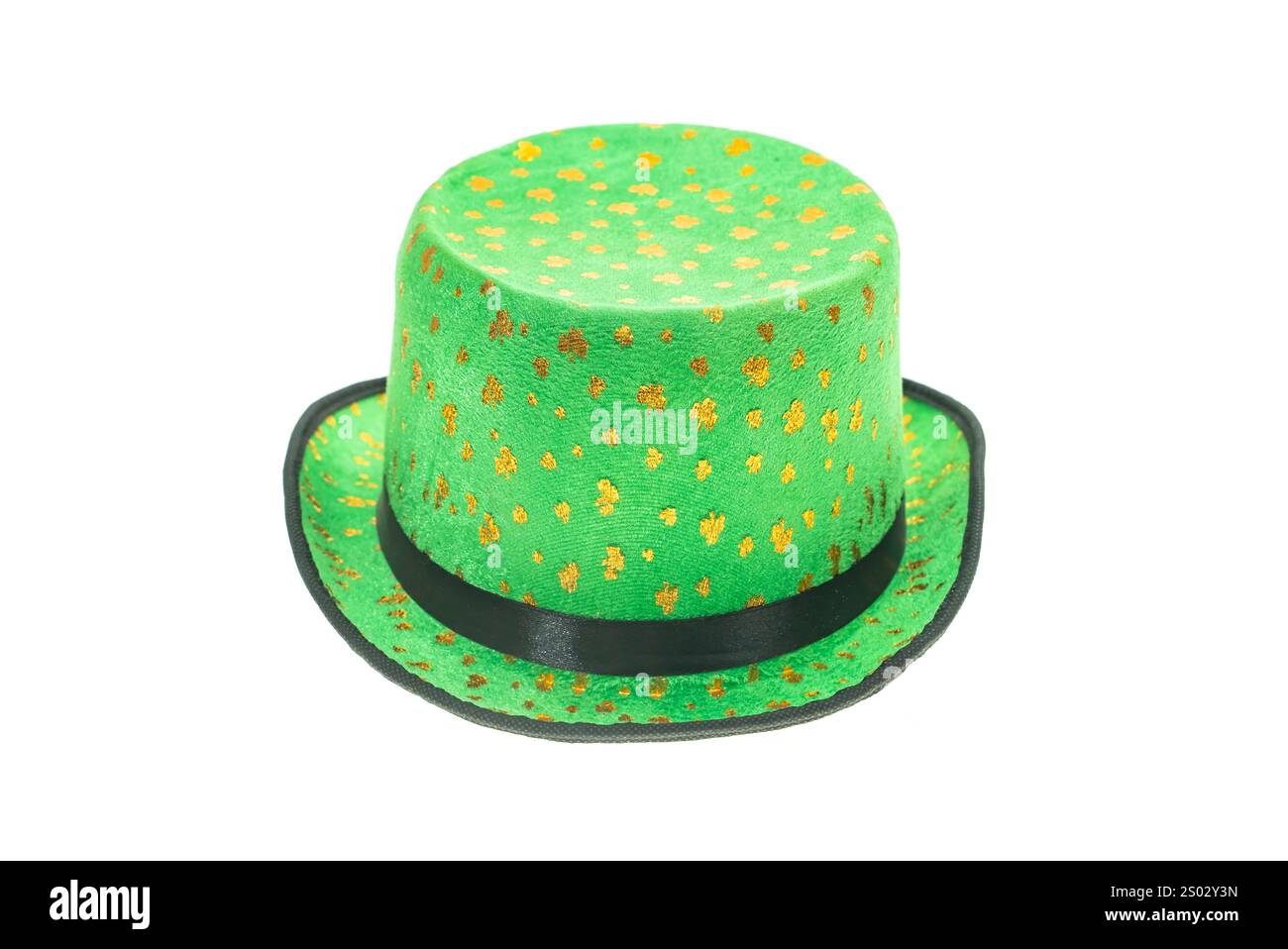 Cappello di San Patrizio isolato su uno sfondo bianco. Foto Stock