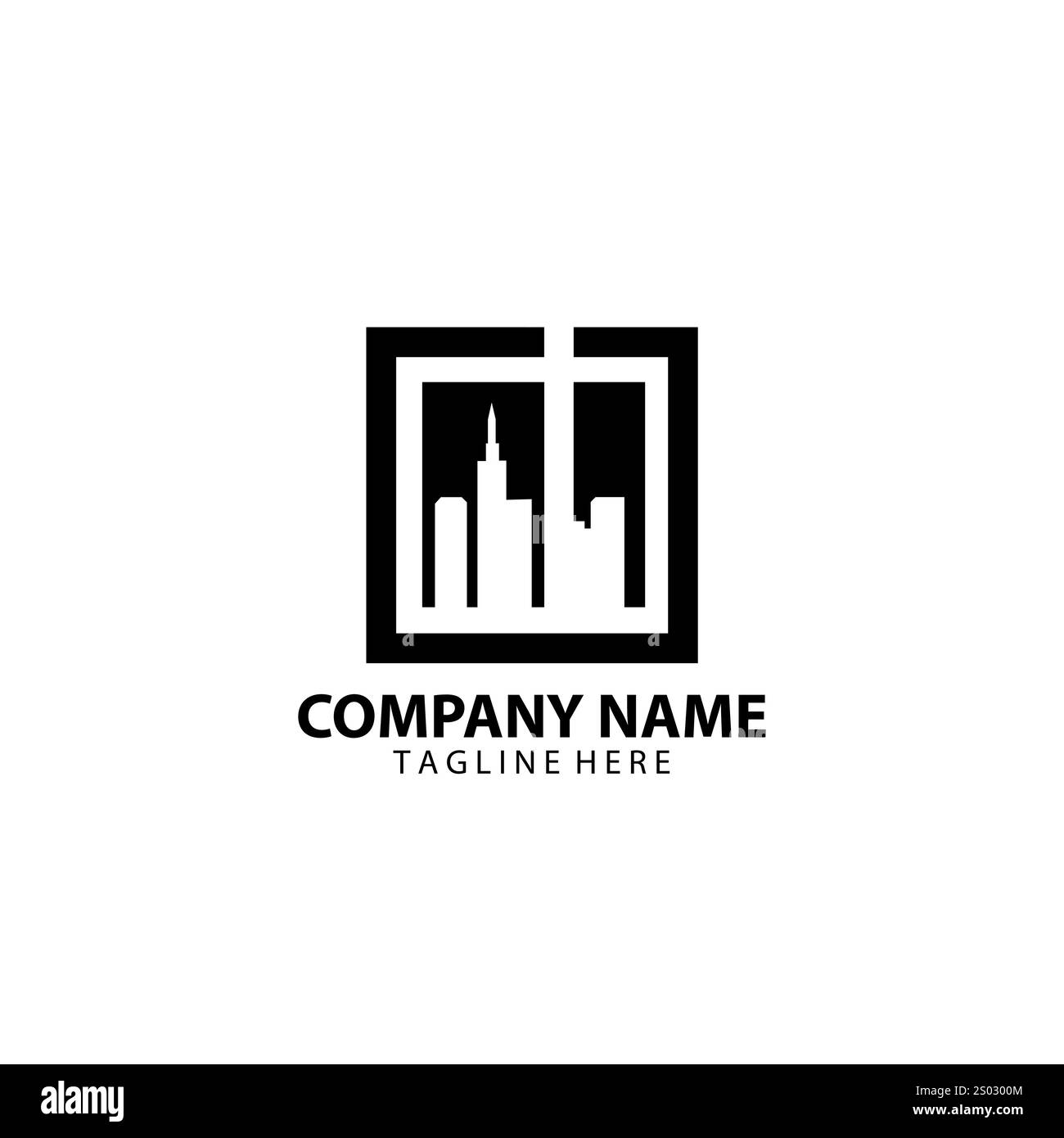 logo city space vettoriale Illustrazione Vettoriale