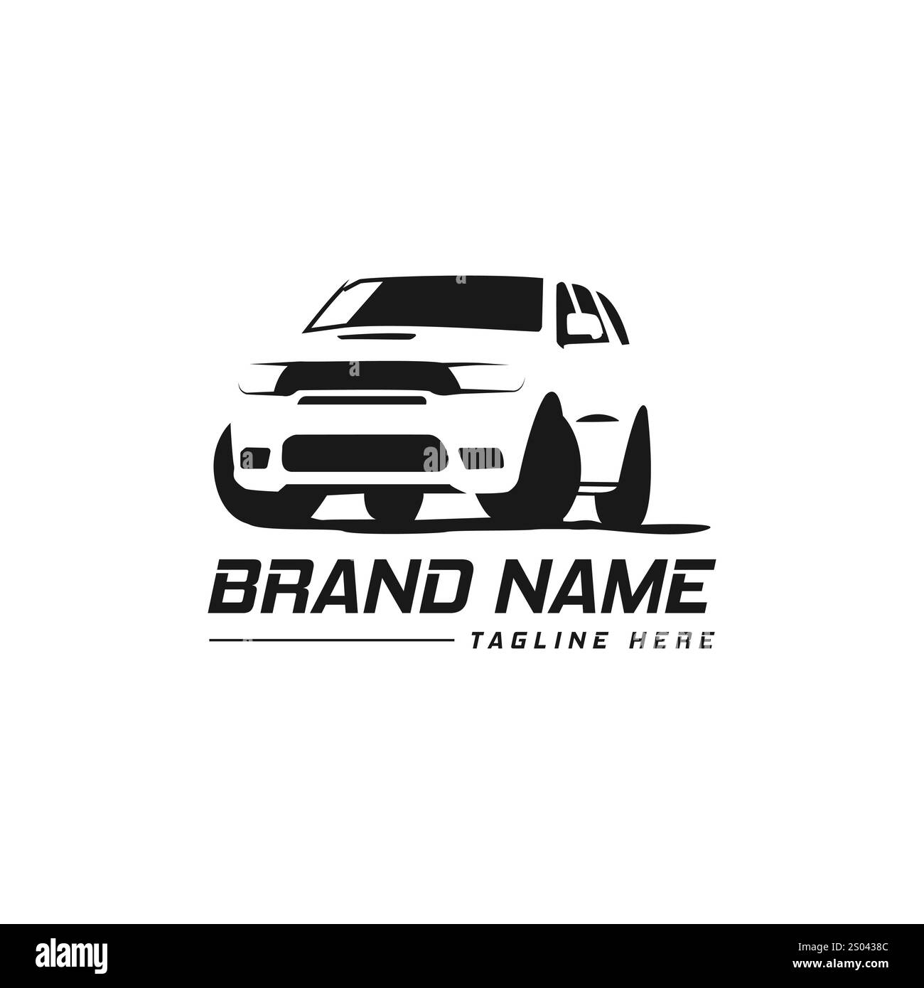 Logo Auto Care modello suv vettore auto Illustrazione Vettoriale