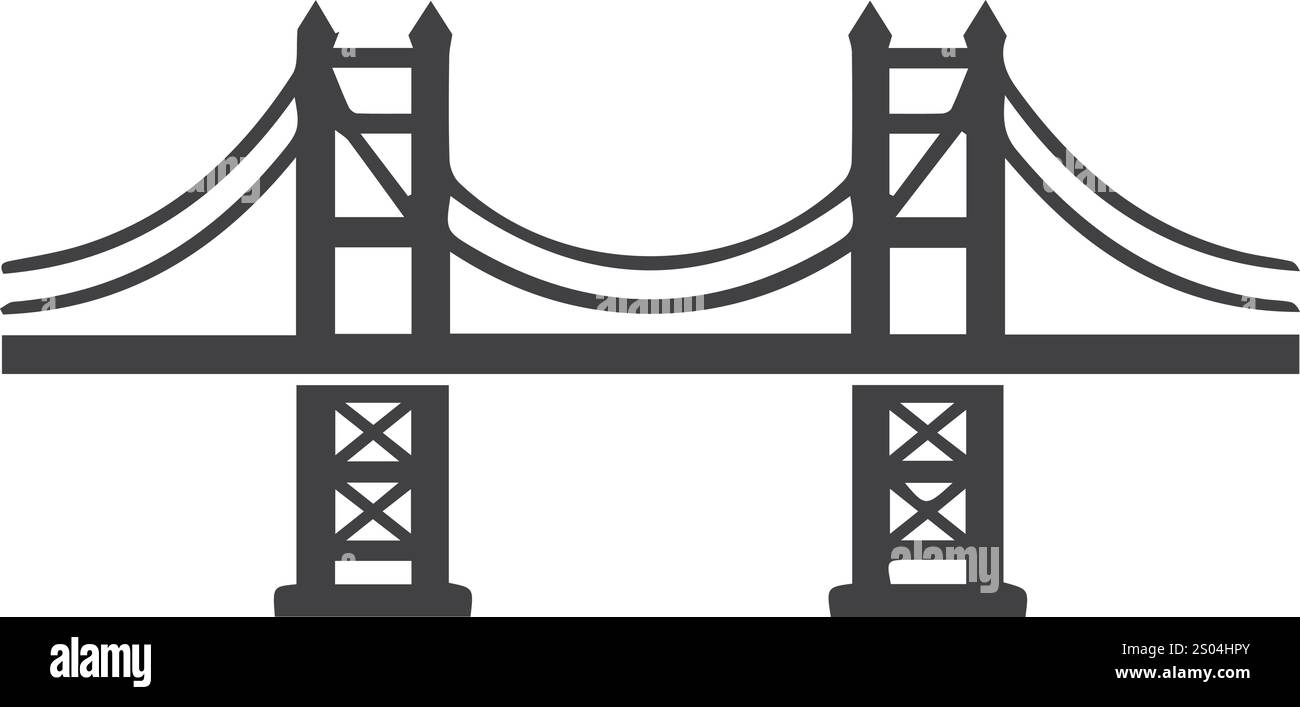 design dell'illustrazione trasversale a ponte colorato vettoriale Illustrazione Vettoriale