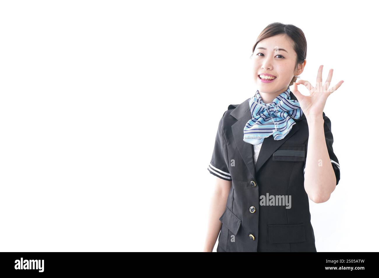 Donna al servizio dei clienti Foto Stock