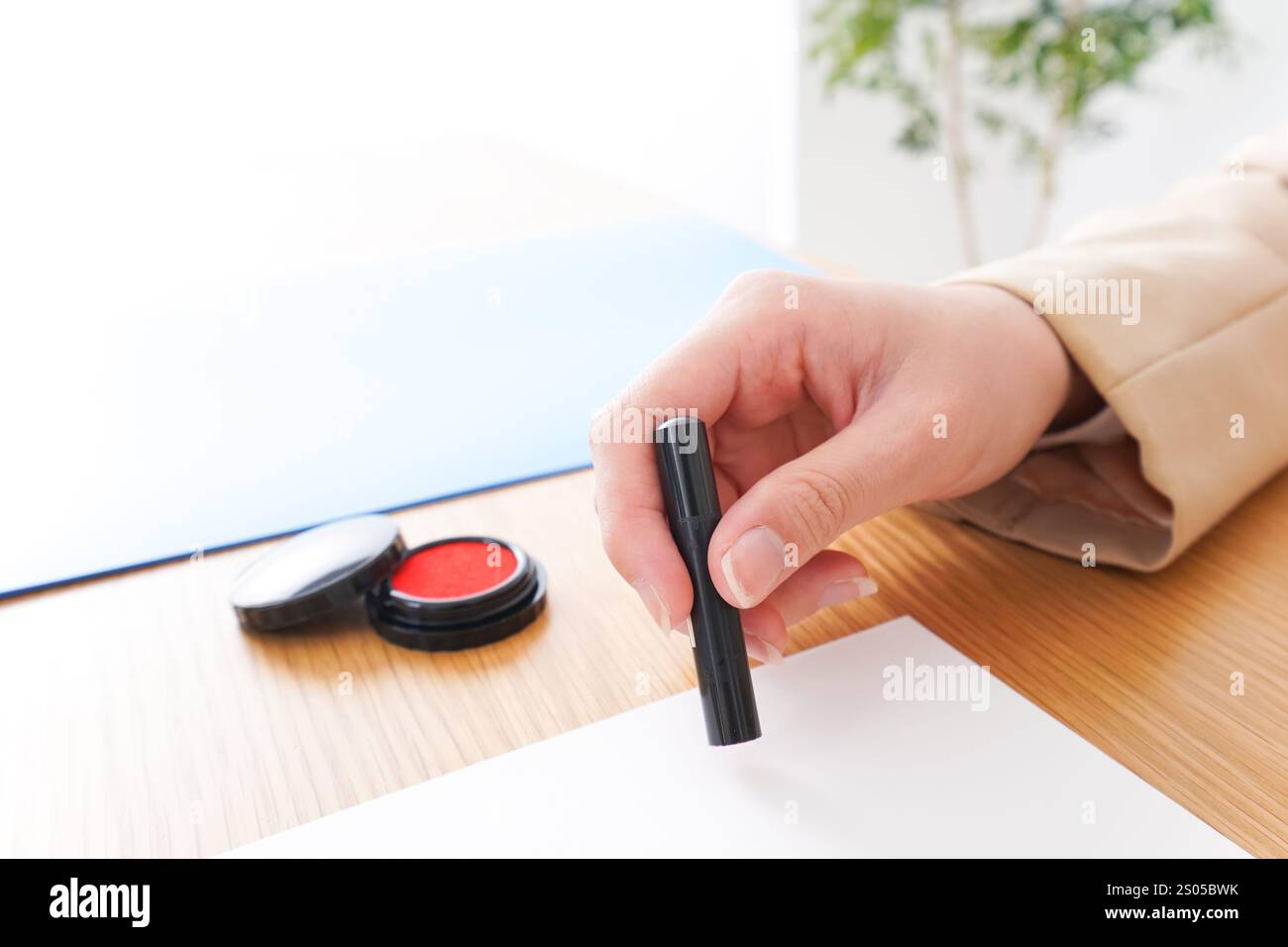 Immagine contratta e sigilla Foto Stock