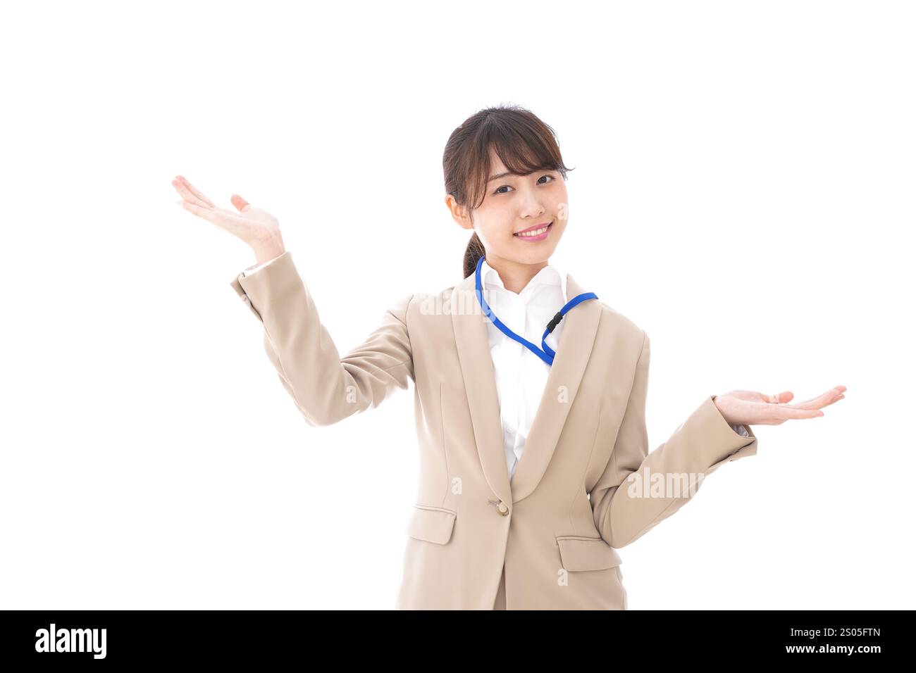 Donna d'affari che fa un confronto Foto Stock Donna d'affari che fa un confronto Foto Stock