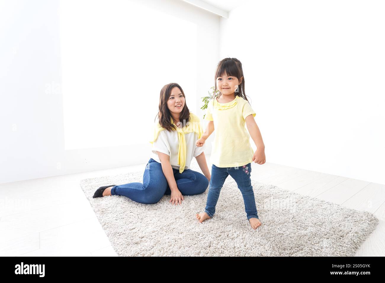 Madre e bambini Foto Stock