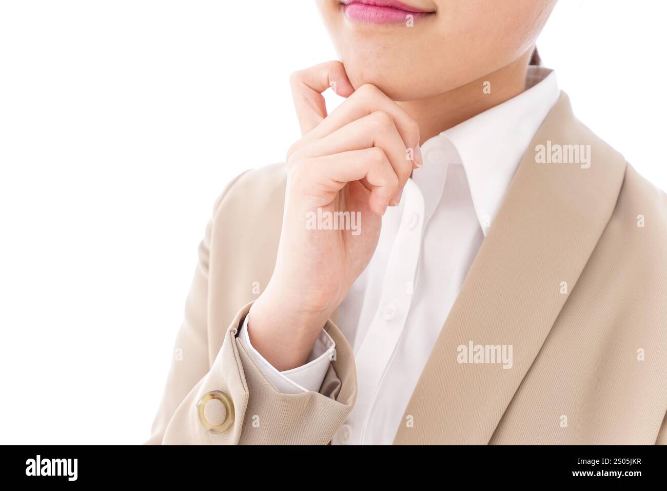 Pensando imprenditrice Foto Stock