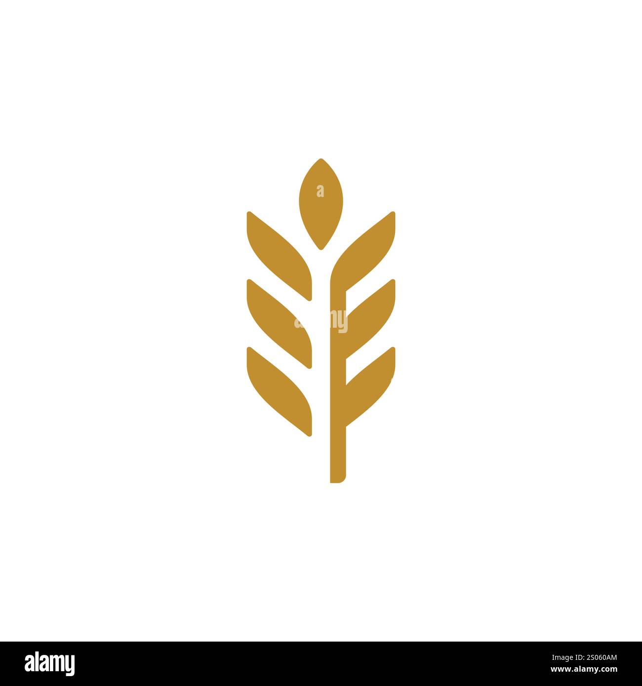 Wheat Logo Vector. Icona del risone biologico Illustrazione Vettoriale