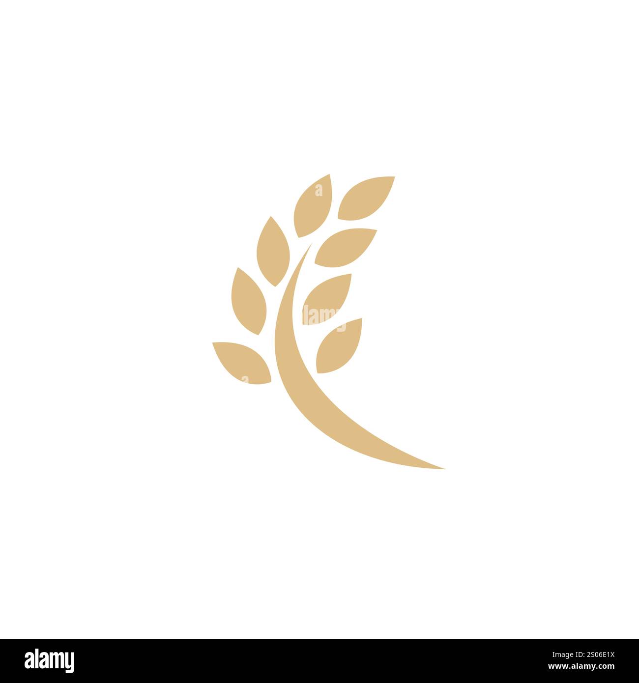 Vettore icona riso. Logo Wheat Illustrazione Vettoriale