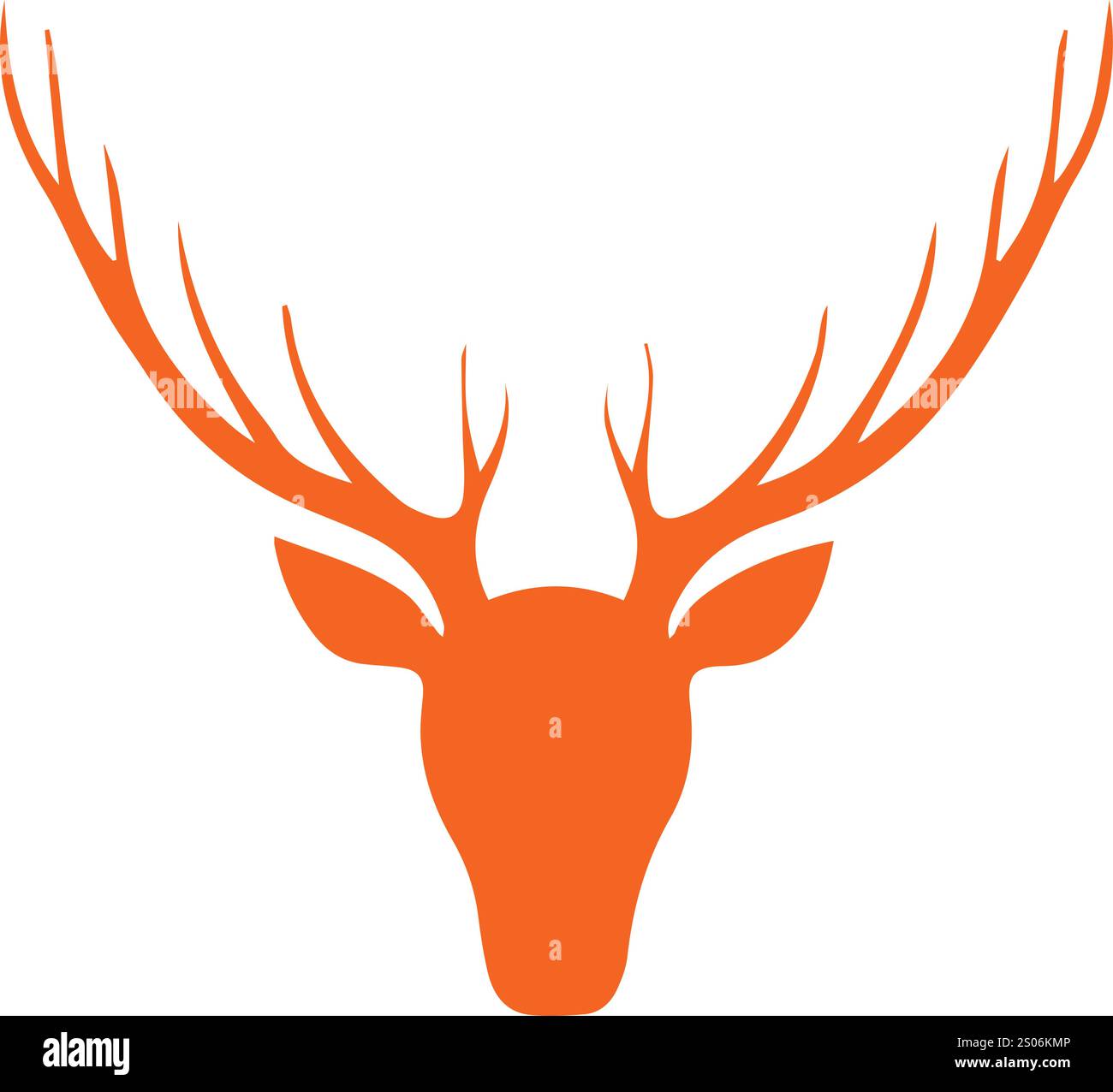 disegni vettoriali di sagome di cervi colorati Illustrazione Vettoriale