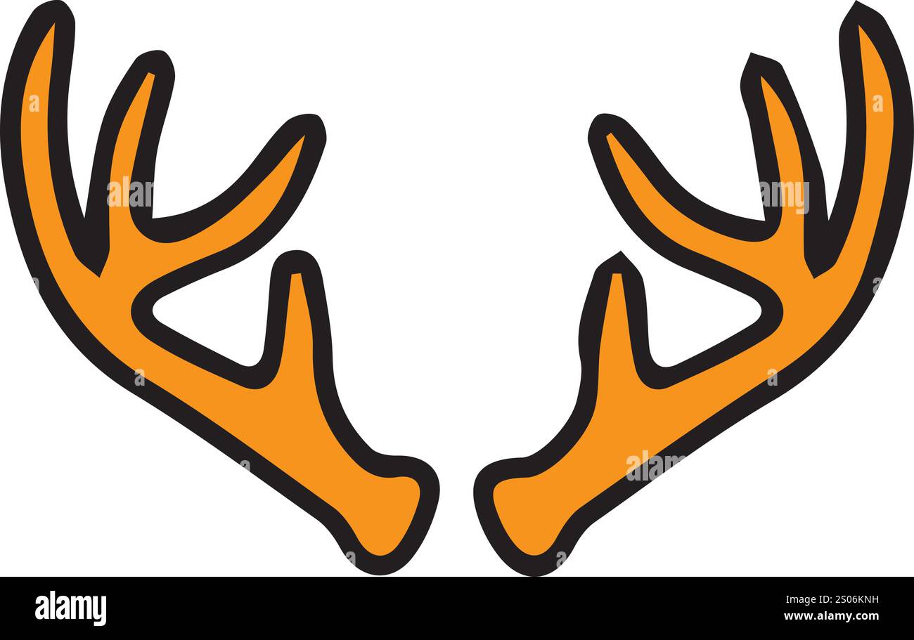 disegni vettoriali di sagome di cervi colorati Illustrazione Vettoriale