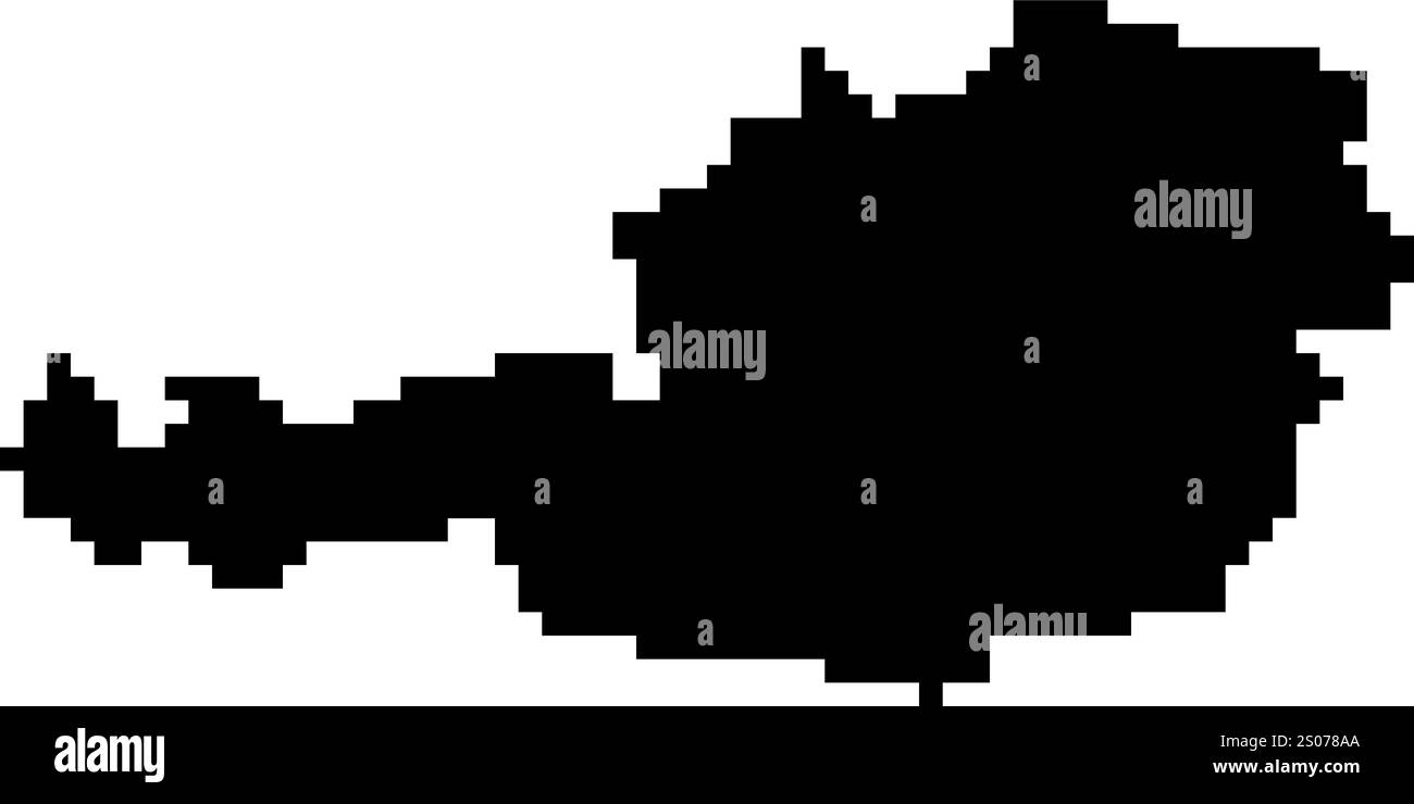Icone pixellate della mappa del mondo in stile a 8 bit, con oltre 190 paesi. Perfetto per l'arte digitale, i progetti didattici e i progetti a tema. Illustrazione Vettoriale
