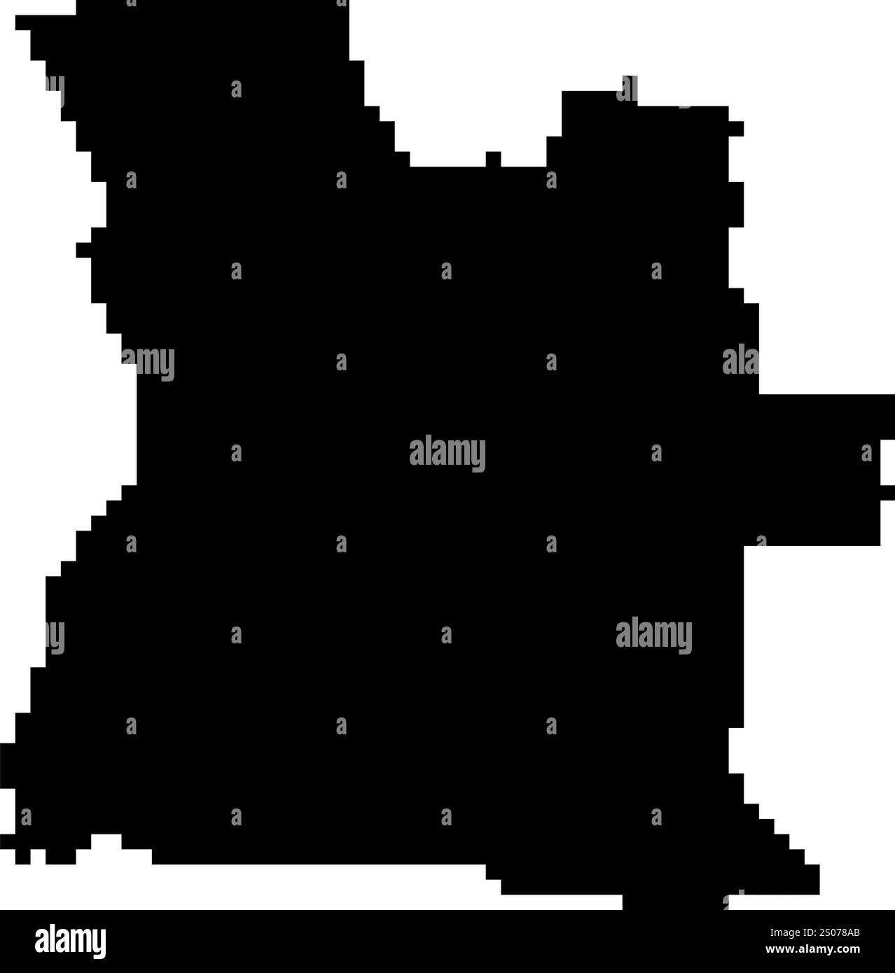 Icone pixellate della mappa del mondo in stile a 8 bit, con oltre 190 paesi. Perfetto per l'arte digitale, i progetti didattici e i progetti a tema. Illustrazione Vettoriale