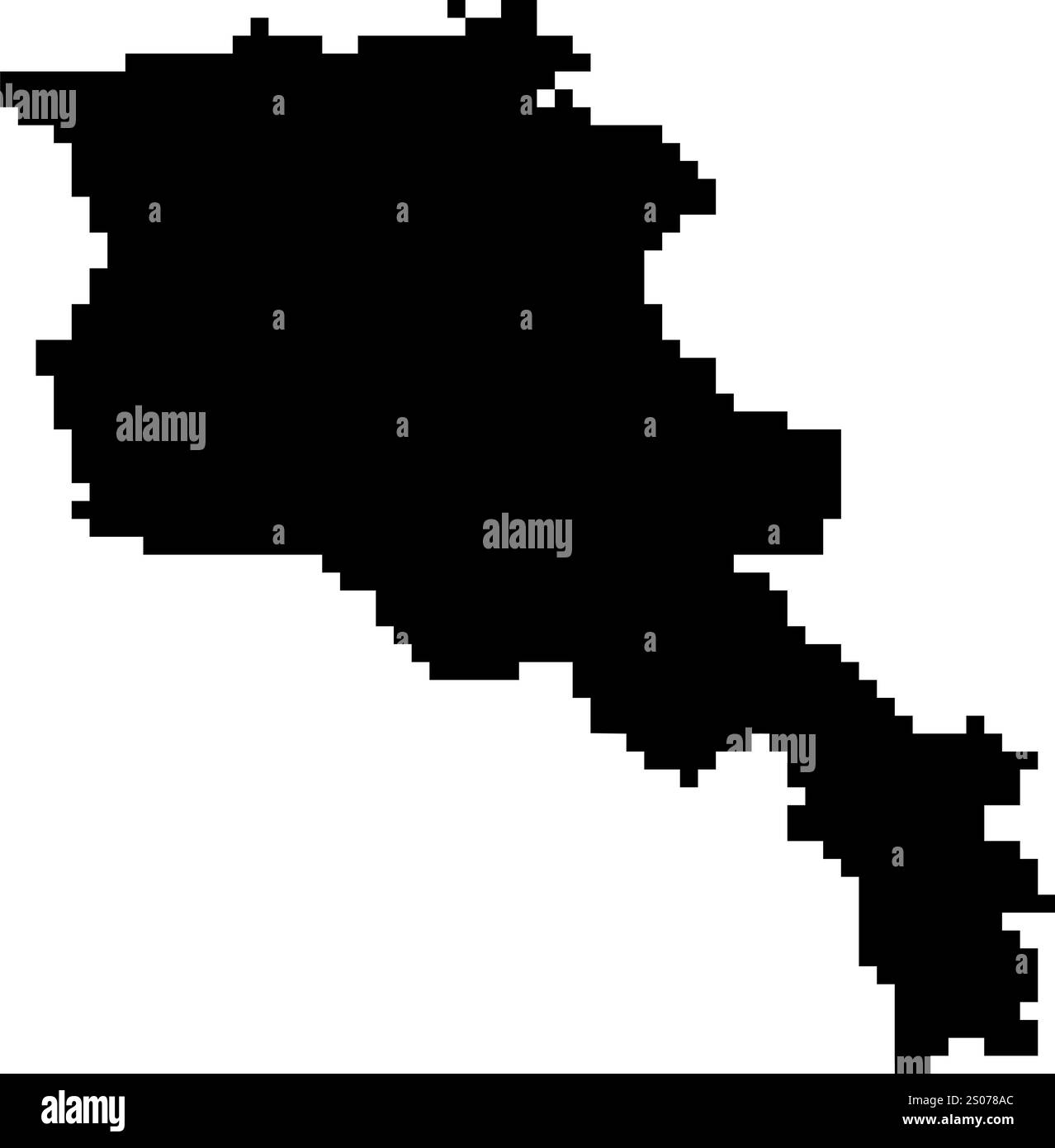 Icone pixellate della mappa del mondo in stile a 8 bit, con oltre 190 paesi. Perfetto per l'arte digitale, i progetti didattici e i progetti a tema. Illustrazione Vettoriale