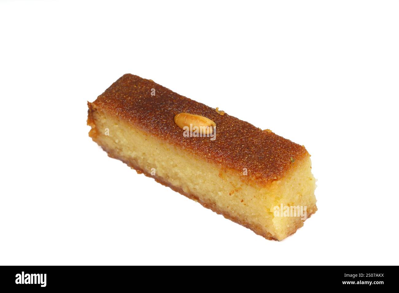 Dessert turco Sambali o Damasco (Sam Tatlisi). sfondo bianco isolato. Foto Stock