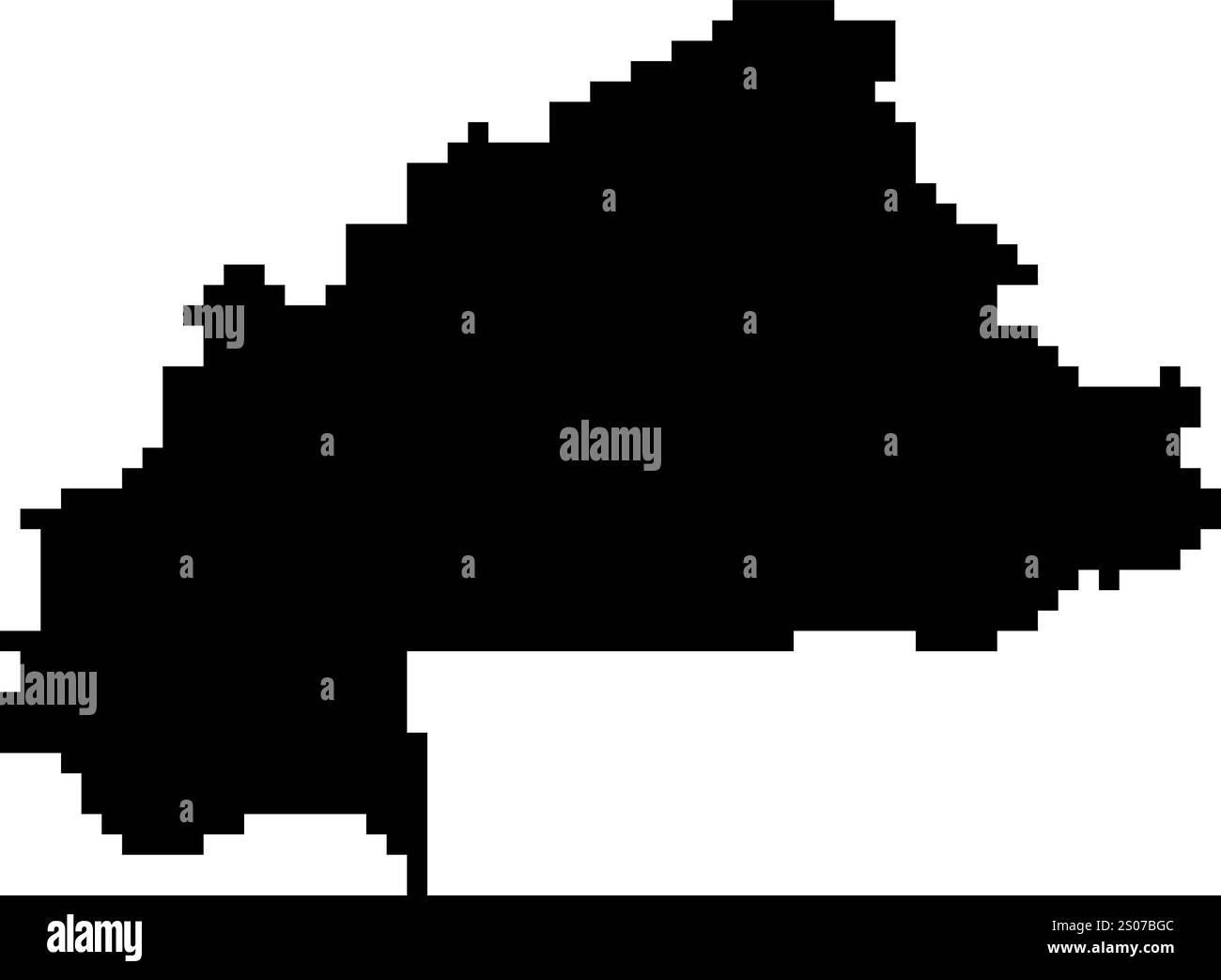 Icone pixellate della mappa del mondo in stile a 8 bit, con oltre 190 paesi. Perfetto per l'arte digitale, i progetti didattici e i progetti a tema. Illustrazione Vettoriale