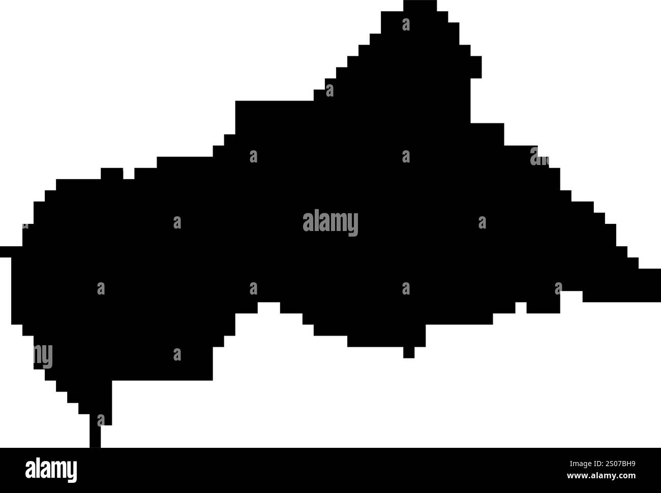 Icone pixellate della mappa del mondo in stile a 8 bit, con oltre 190 paesi. Perfetto per l'arte digitale, i progetti didattici e i progetti a tema. Illustrazione Vettoriale