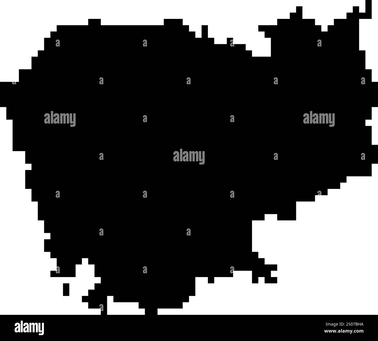 Icone pixellate della mappa del mondo in stile a 8 bit, con oltre 190 paesi. Perfetto per l'arte digitale, i progetti didattici e i progetti a tema. Illustrazione Vettoriale