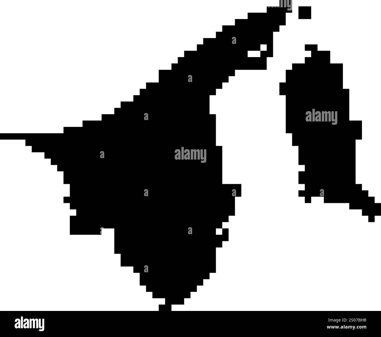 Icone pixellate della mappa del mondo in stile a 8 bit, con oltre 190 paesi. Perfetto per l'arte digitale, i progetti didattici e i progetti a tema. Illustrazione Vettoriale