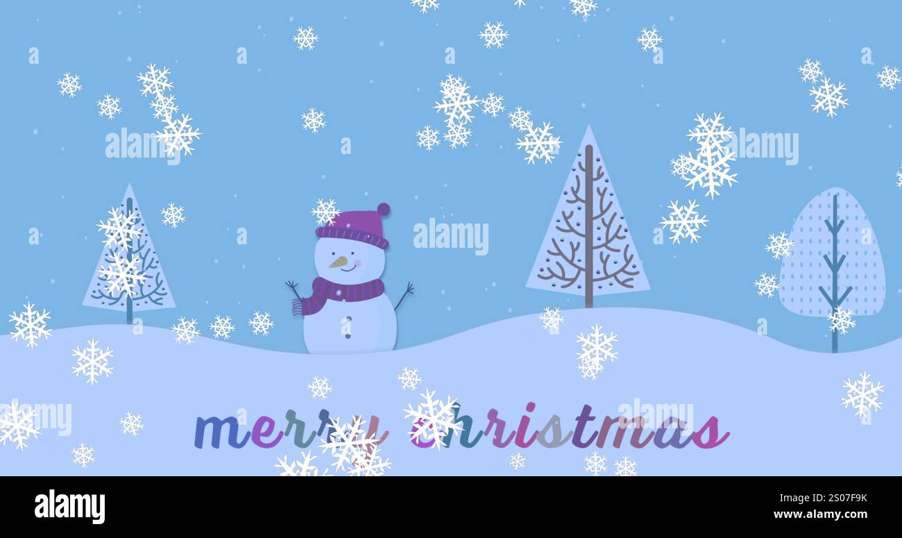 Immagine generata digitalmente di una scena natalizia Foto Stock