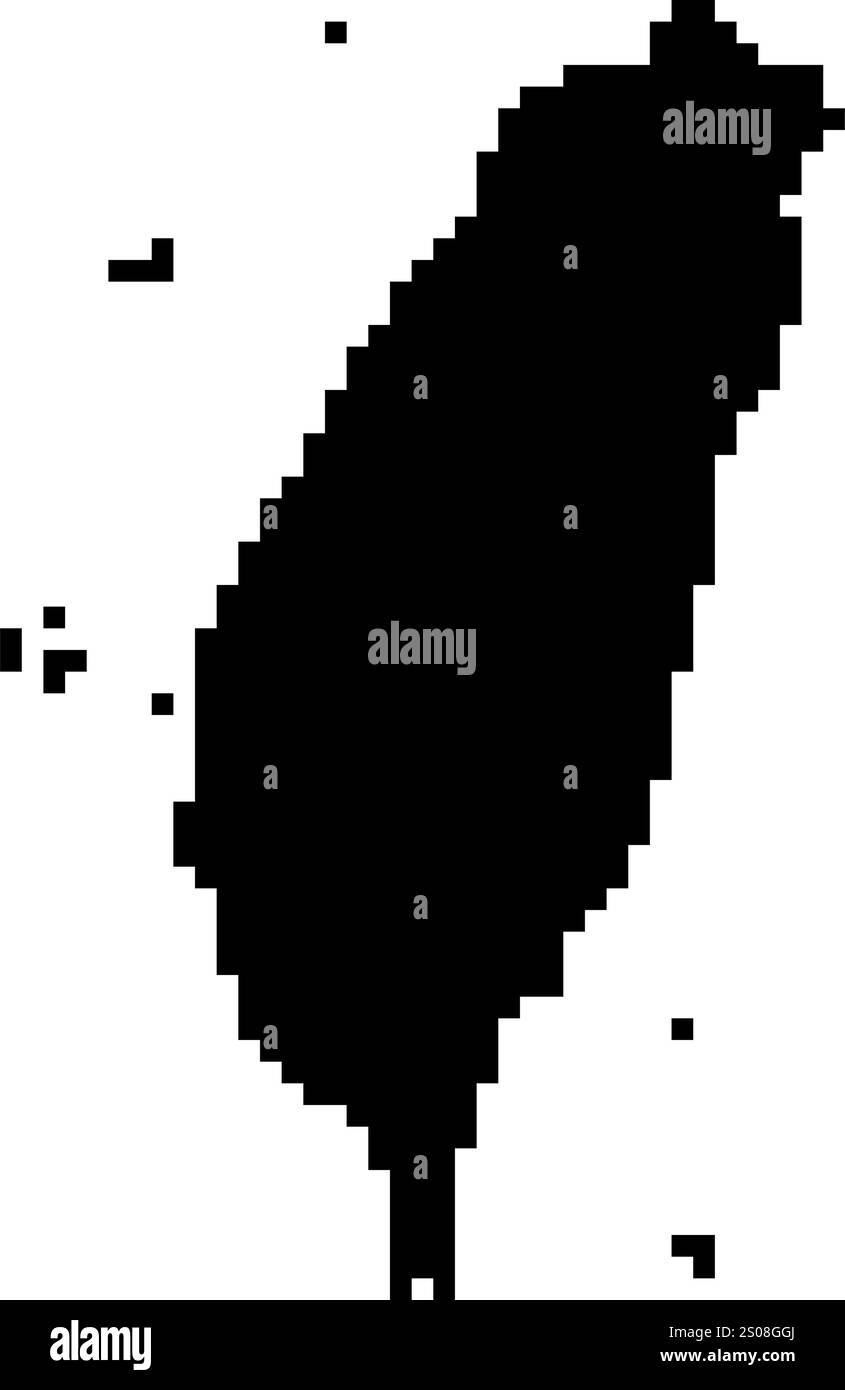 Icone pixellate della mappa del mondo in stile a 8 bit, con oltre 190 paesi. Perfetto per l'arte digitale, i progetti didattici e i progetti a tema. Illustrazione Vettoriale