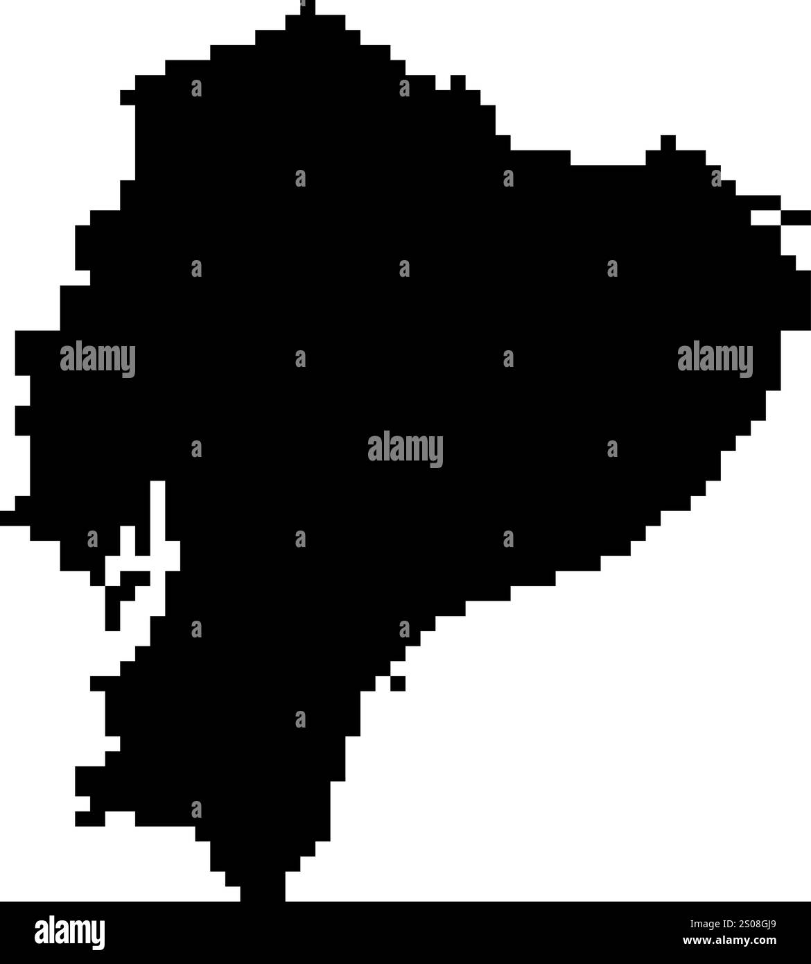 Icone pixellate della mappa del mondo in stile a 8 bit, con oltre 190 paesi. Perfetto per l'arte digitale, i progetti didattici e i progetti a tema. Illustrazione Vettoriale
