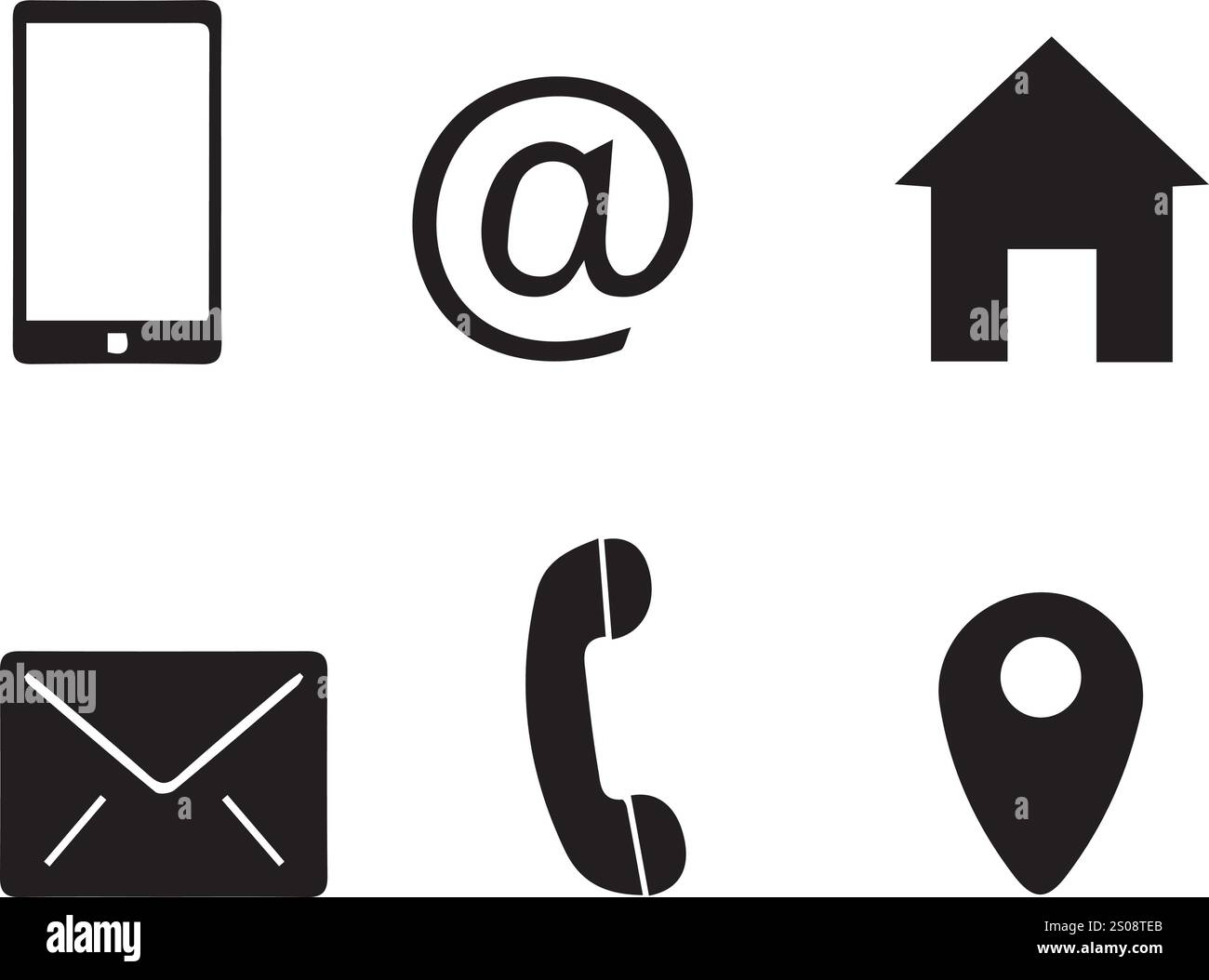 Set colorato vettoriale di social media, Web, icone di comunicazione, simboli, forme e disegni Illustrazione Vettoriale