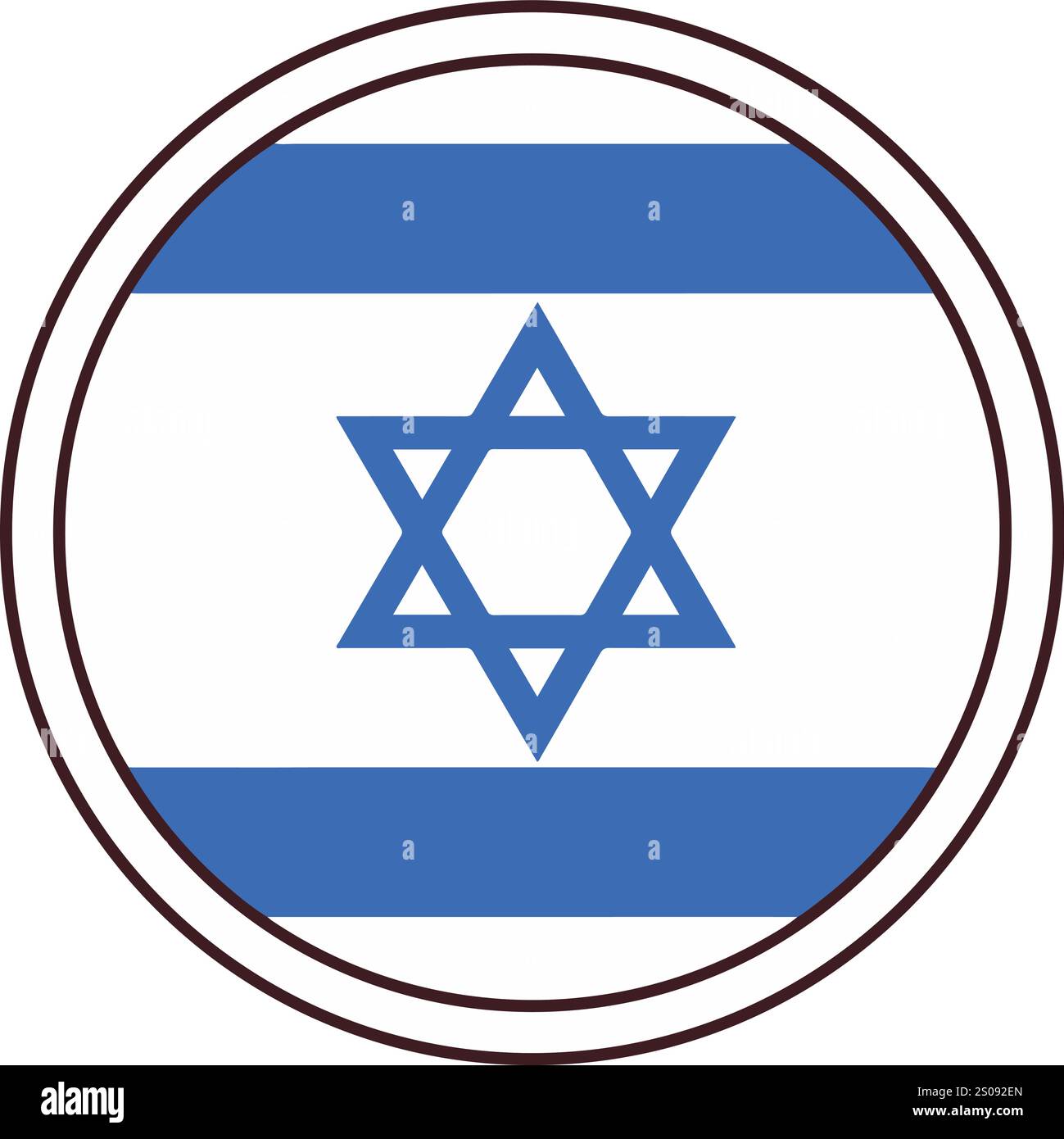 disegno della bandiera vector israel Illustrazione Vettoriale