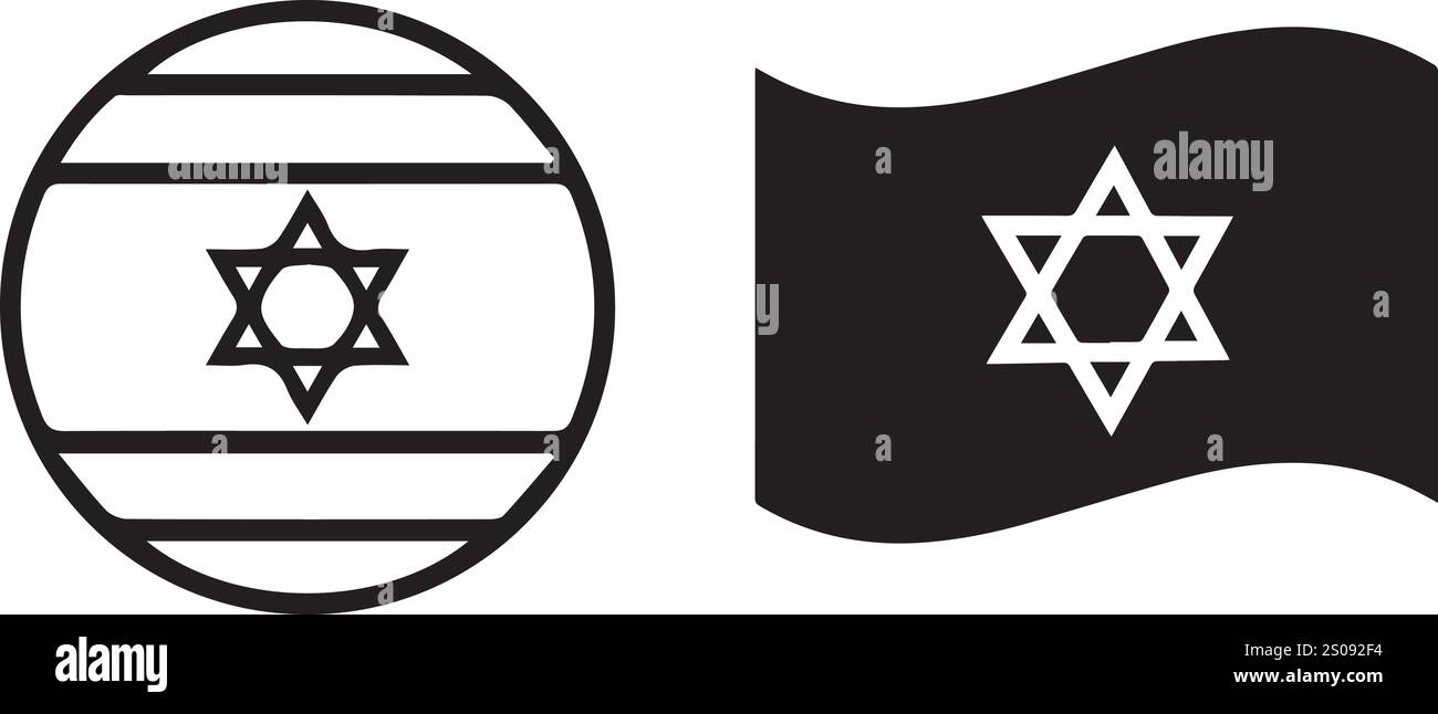 disegno della bandiera vector israel Illustrazione Vettoriale