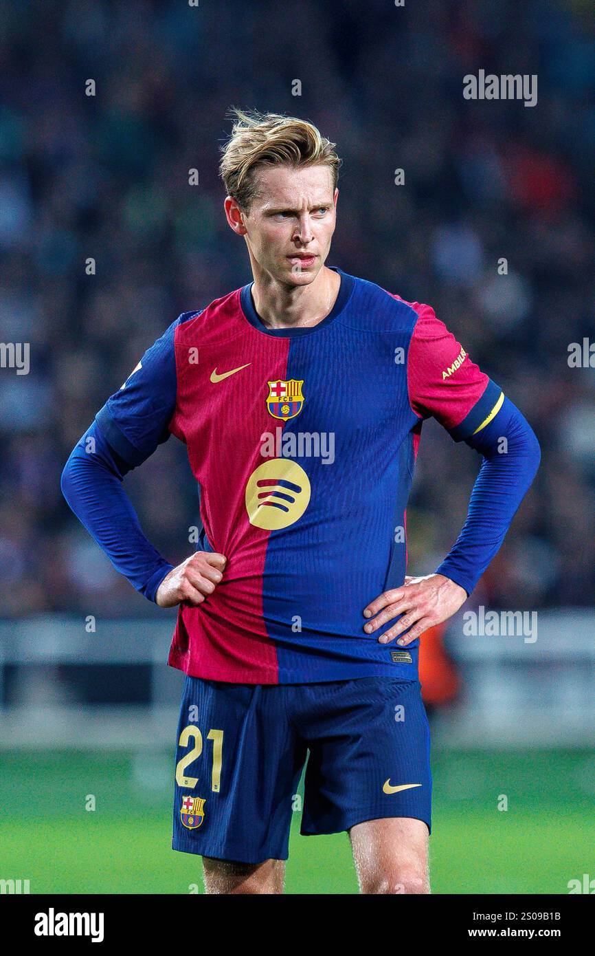 Barcellona, Spagna. 3 novembre 2024. Frenkie De Jong in azione durante il LaLiga EA Sports match tra FC Barcelona e RCD Espanyol all'Estadi Foto Stock