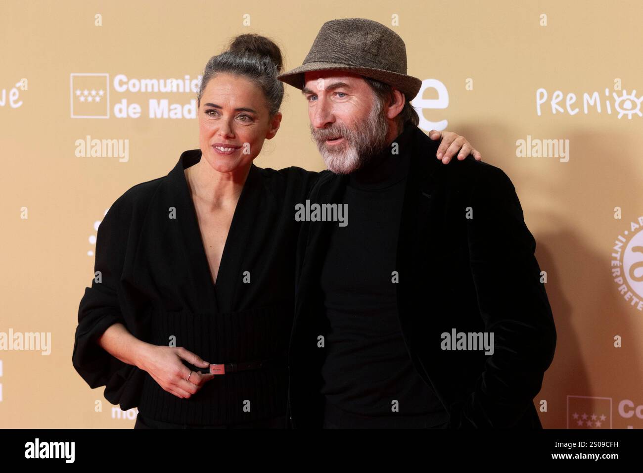 Patricia López Arnaiz e Antonio de la Torre partecipano al Red carpet per i premi Jose María Forque 2024 al Palacio Municipal de Congresos de Madrid. Foto Stock