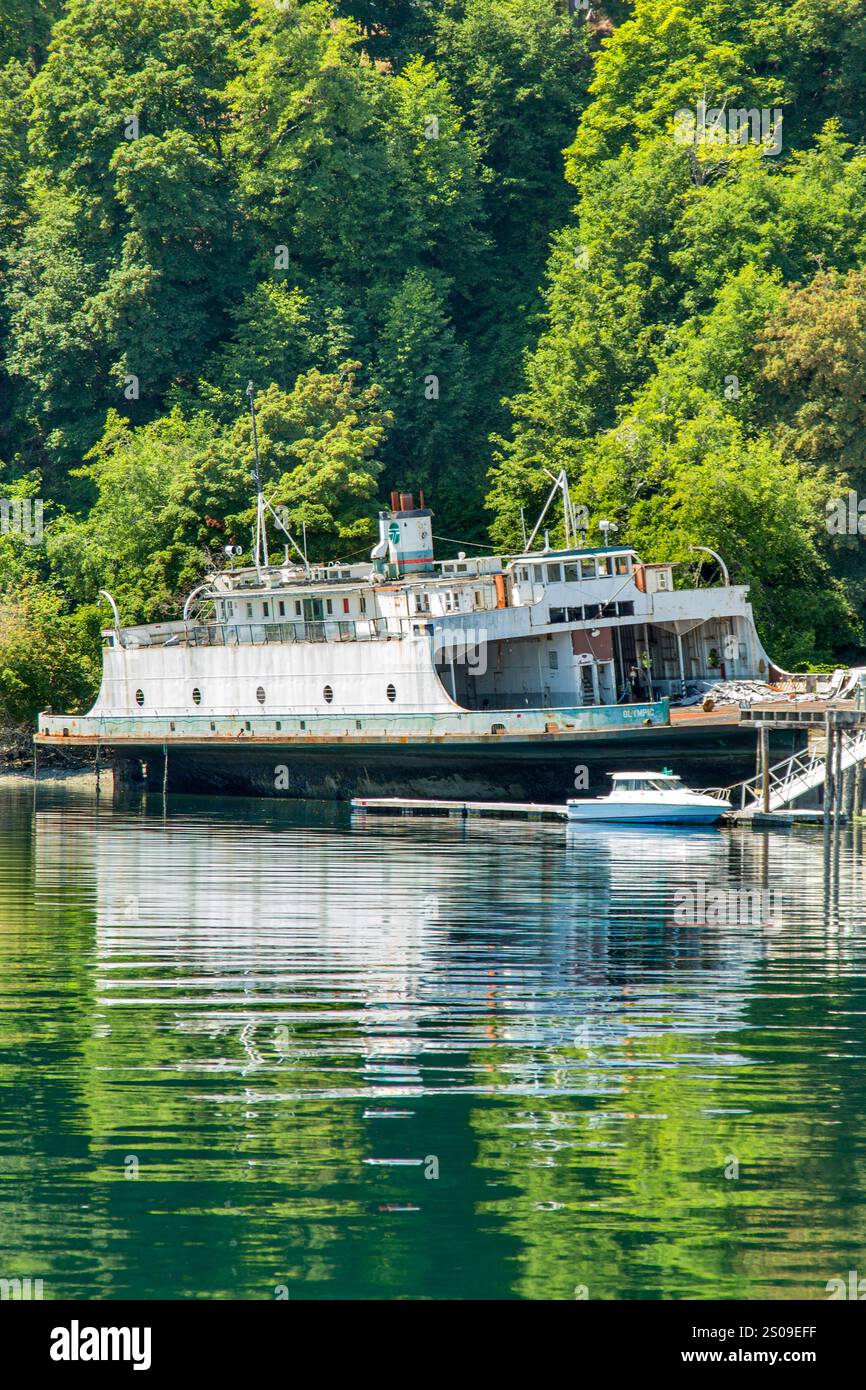 Derelict Ferry, Seattle, WA Foto Stock