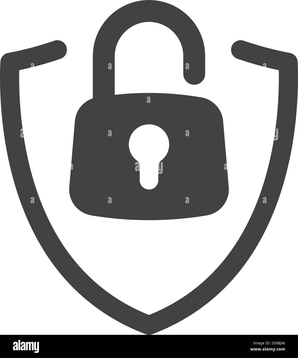 Fissare l'icona in stile piatto. Garanzia di privacy illustrazione vettoriale su sfondo isolato. Concetto di business dei segnali di rischio per la sicurezza. Illustrazione Vettoriale