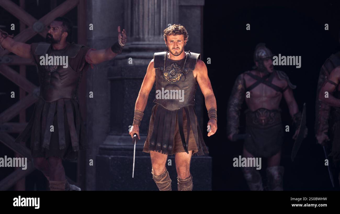PAUL MESCAL in GLADIATORE II (2024), diretto da RIDLEY SCOTT. Credito: FOTO/album DI IMPORTANZA FONDAMENTALE Foto Stock